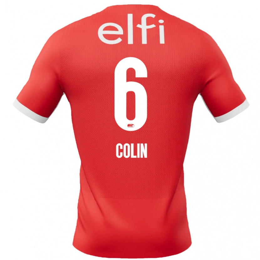 Danxen Bambino Maglia Isa Colin #6 Rosso Bianco Kit Gara Home 2024/25 Maglietta