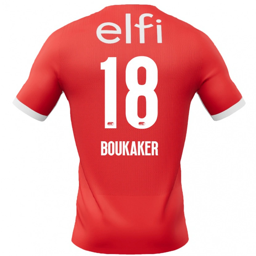 Danxen Bambino Maglia Romaissa Boukaker #18 Rosso Bianco Kit Gara Home 2024/25 Maglietta