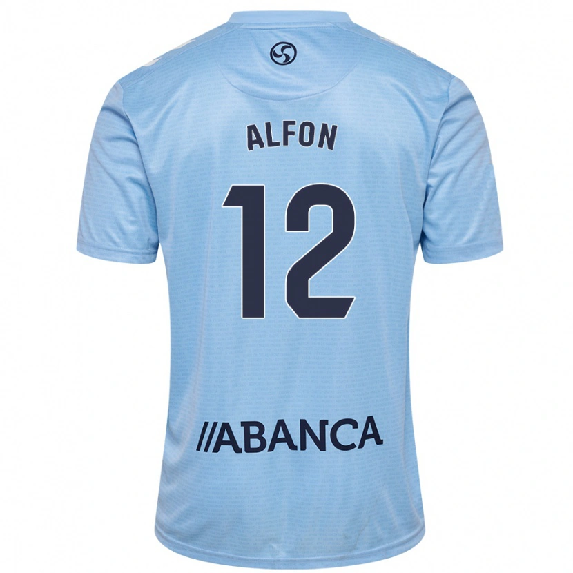 Danxen Bambino Maglia Alfon González #12 Celeste Kit Gara Home 2024/25 Maglietta