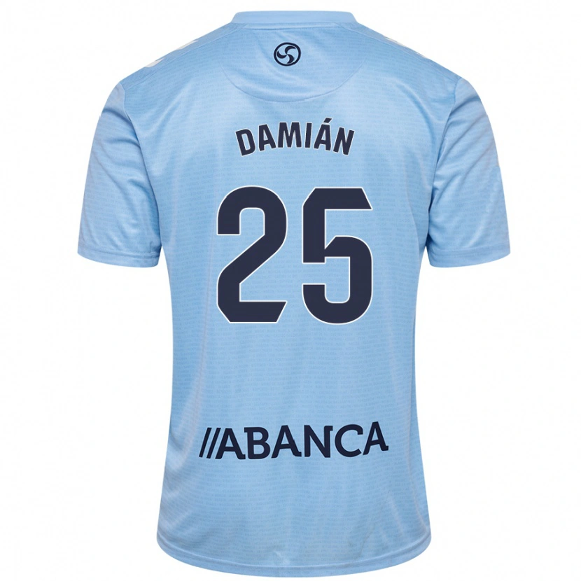 Danxen Bambino Maglia Damián Rodríguez #25 Celeste Kit Gara Home 2024/25 Maglietta