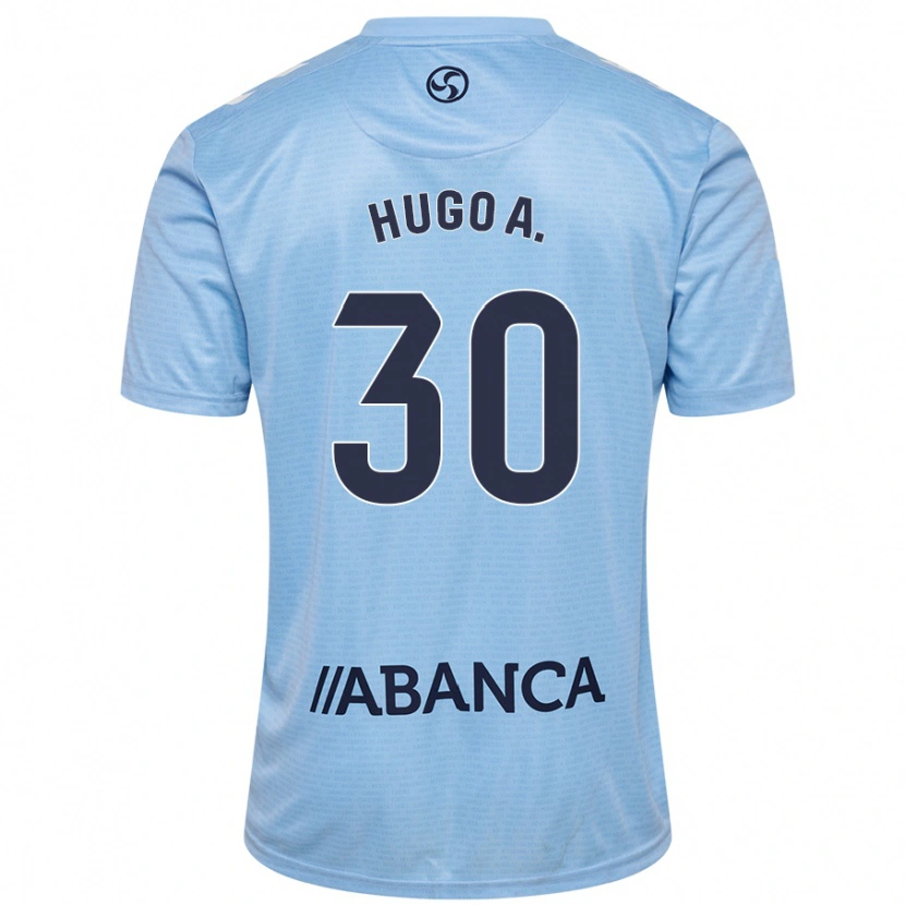 Danxen Bambino Maglia Hugo Álvarez #30 Celeste Kit Gara Home 2024/25 Maglietta