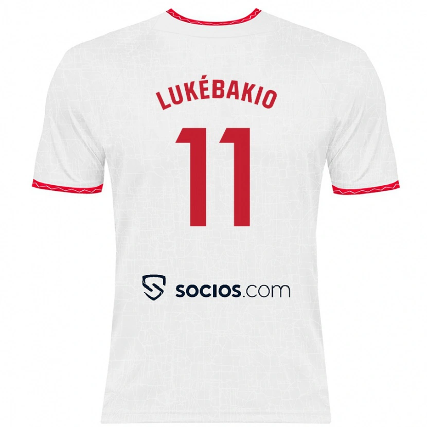 Danxen Bambino Maglia Dodi Lukébakio #11 Bianco Rosso Kit Gara Home 2024/25 Maglietta