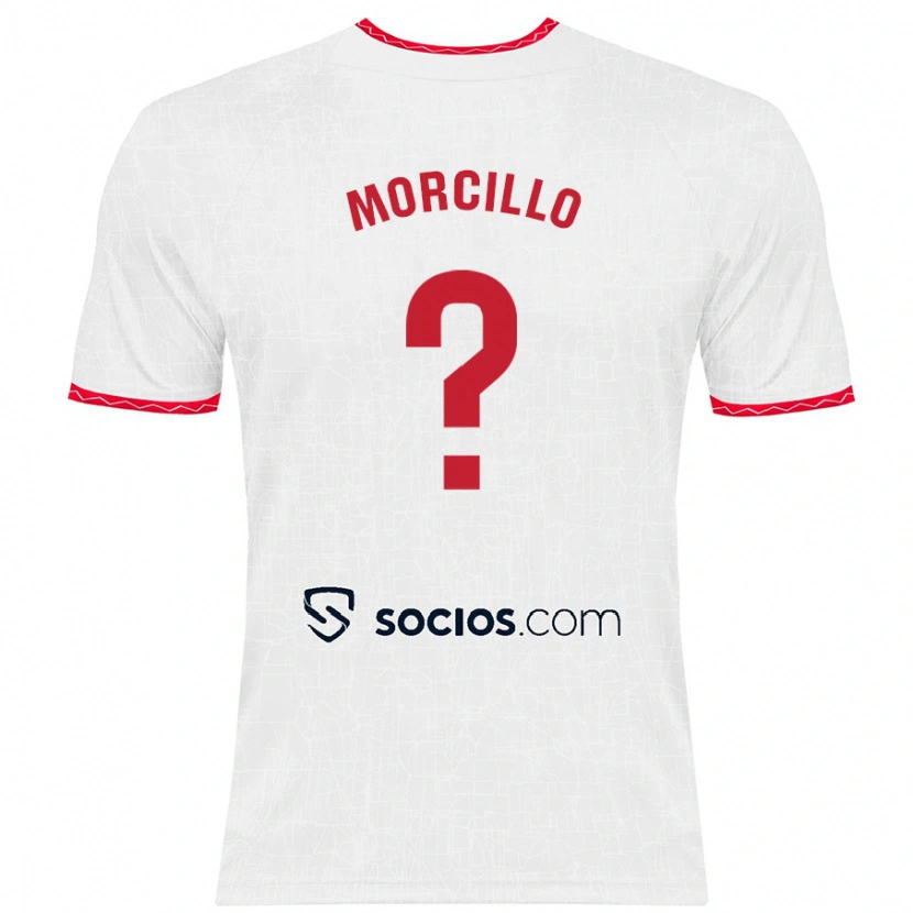 Danxen Bambino Maglia Raquel Morcillo #0 Bianco Rosso Kit Gara Home 2024/25 Maglietta