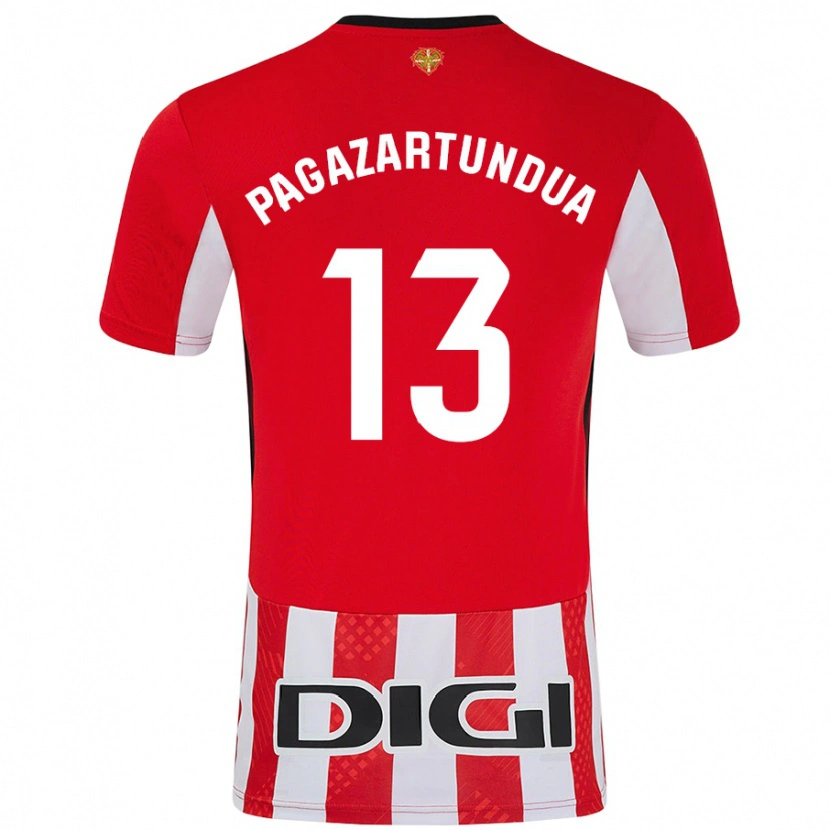 Danxen Bambino Maglia Iker Pagazartundua #13 Rosso Bianco Kit Gara Home 2024/25 Maglietta