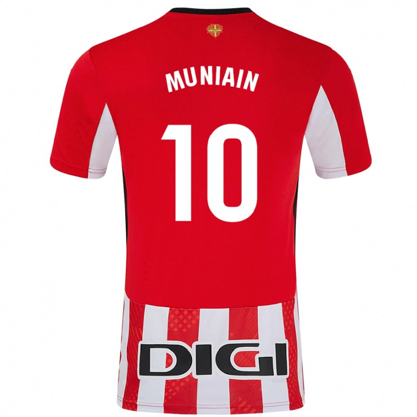 Danxen Bambino Maglia Iker Muniain #10 Rosso Bianco Kit Gara Home 2024/25 Maglietta