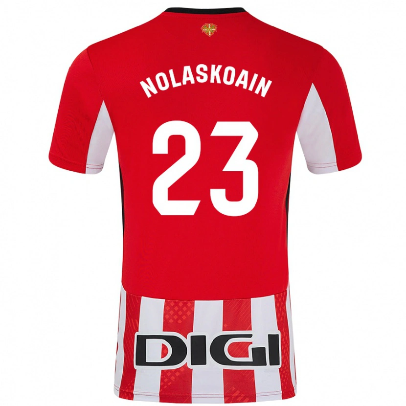 Danxen Bambino Maglia Peru Nolaskoain #23 Rosso Bianco Kit Gara Home 2024/25 Maglietta