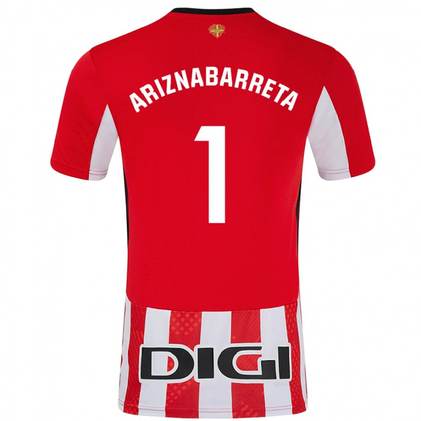 Danxen Bambino Maglia Oier Ariznabarreta #1 Rosso Bianco Kit Gara Home 2024/25 Maglietta