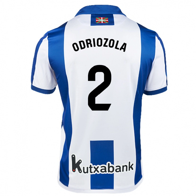 Danxen Bambino Maglia Álvaro Odriozola #2 Bianco Blu Kit Gara Home 2024/25 Maglietta