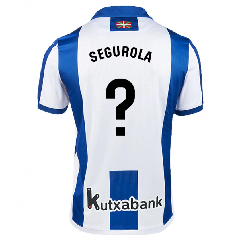 Danxen Bambino Maglia Anartz Segurola #0 Bianco Blu Kit Gara Home 2024/25 Maglietta