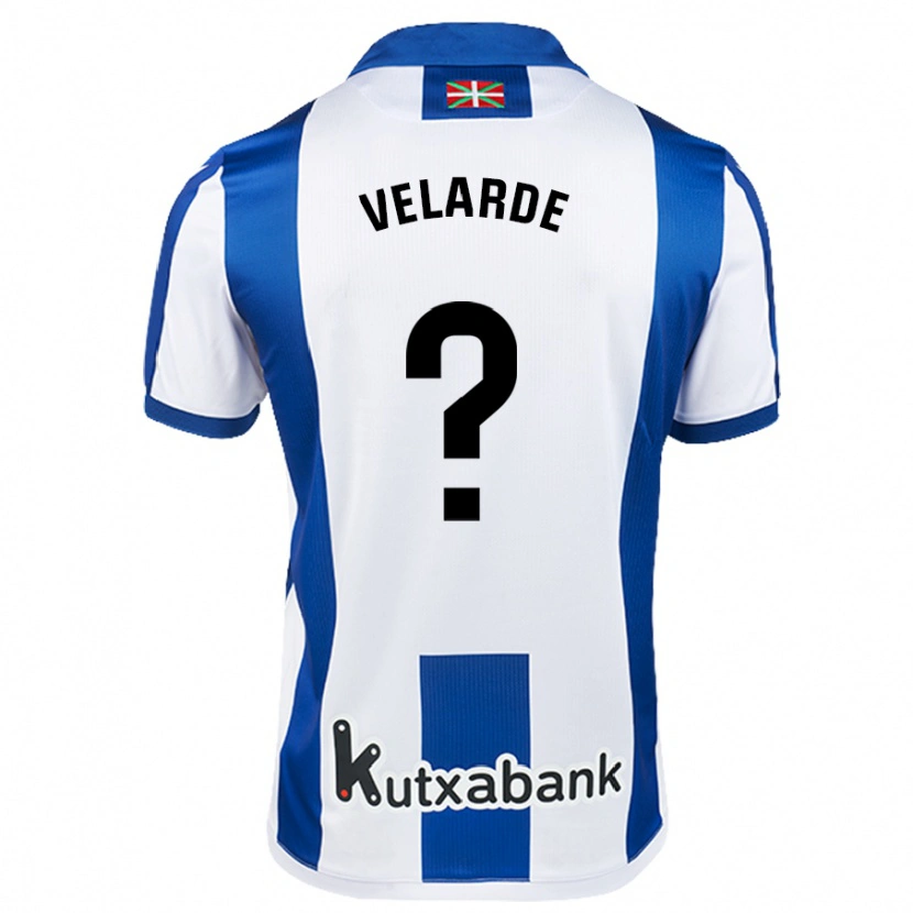 Danxen Bambino Maglia Alain Velarde #0 Bianco Blu Kit Gara Home 2024/25 Maglietta