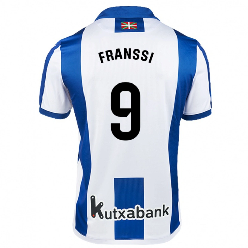 Danxen Bambino Maglia Sanni Franssi #9 Bianco Blu Kit Gara Home 2024/25 Maglietta