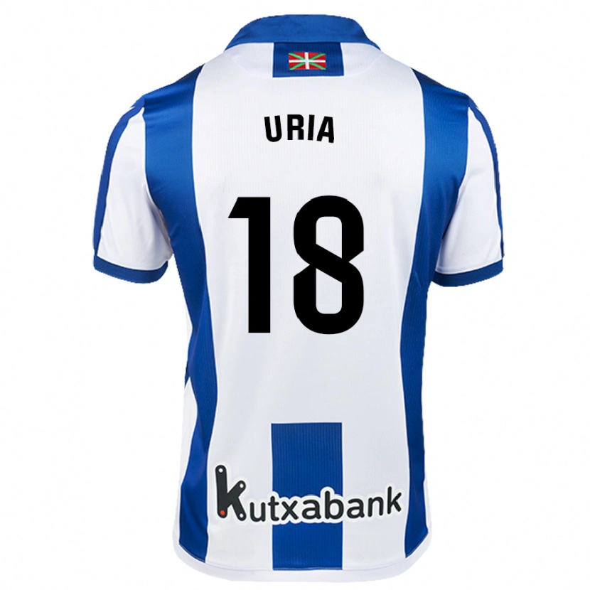 Danxen Bambino Maglia Mirari Uria #18 Bianco Blu Kit Gara Home 2024/25 Maglietta