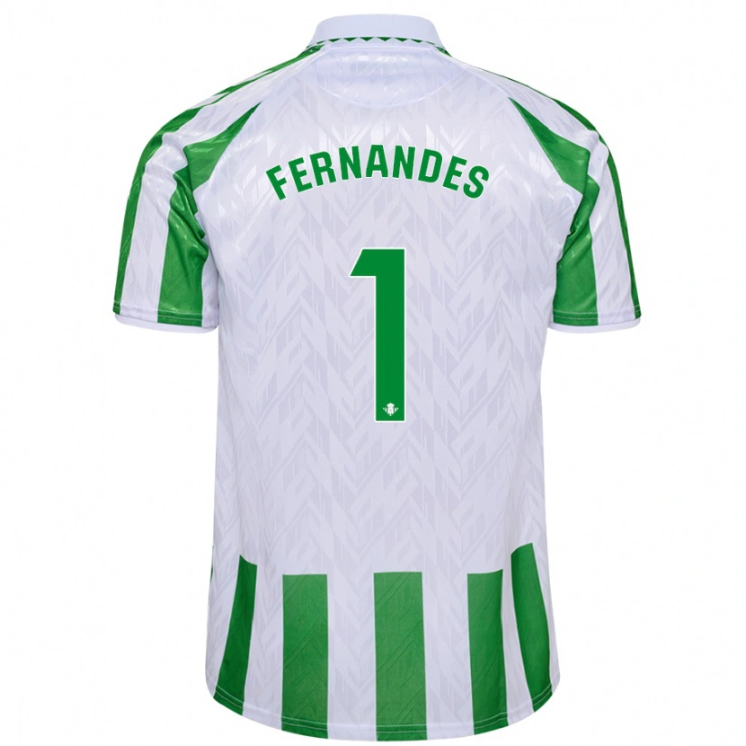 Danxen Bambino Maglia Guilherme Fernandes #1 Verde Bianco A Righe Kit Gara Home 2024/25 Maglietta