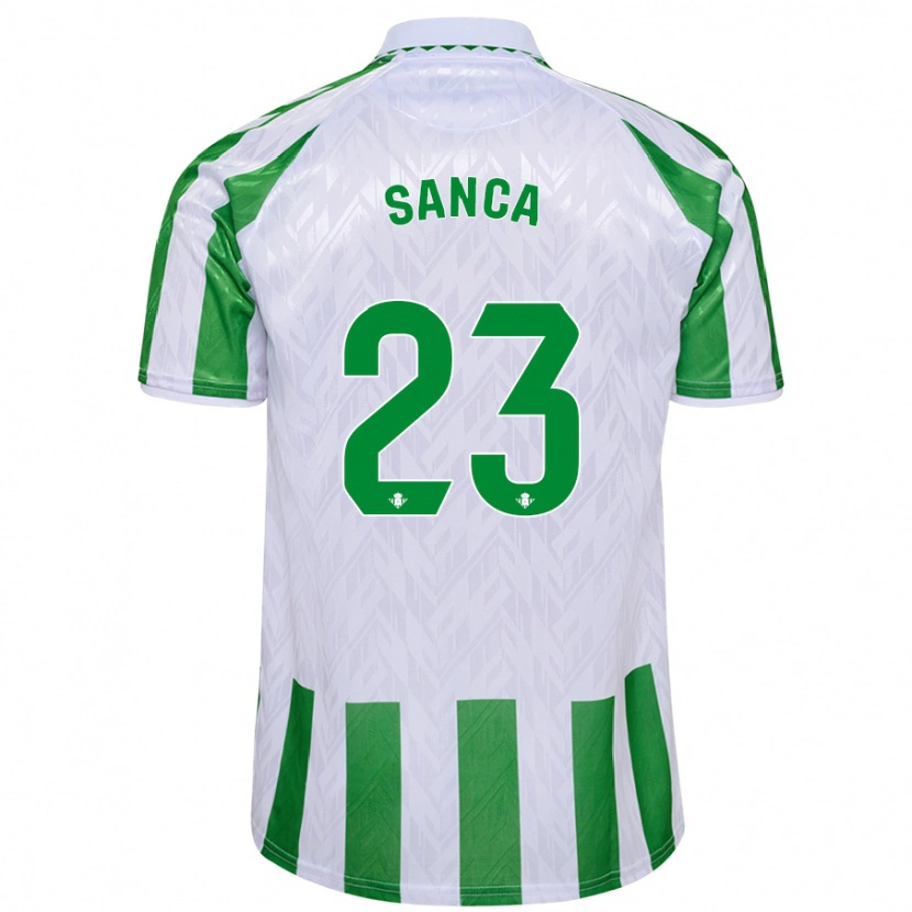 Danxen Bambino Maglia Marciano Sanca #23 Verde Bianco A Righe Kit Gara Home 2024/25 Maglietta