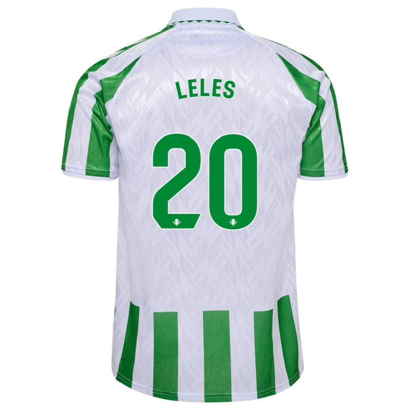 Danxen Bambino Maglia Leles #20 Verde Bianco A Righe Kit Gara Home 2024/25 Maglietta