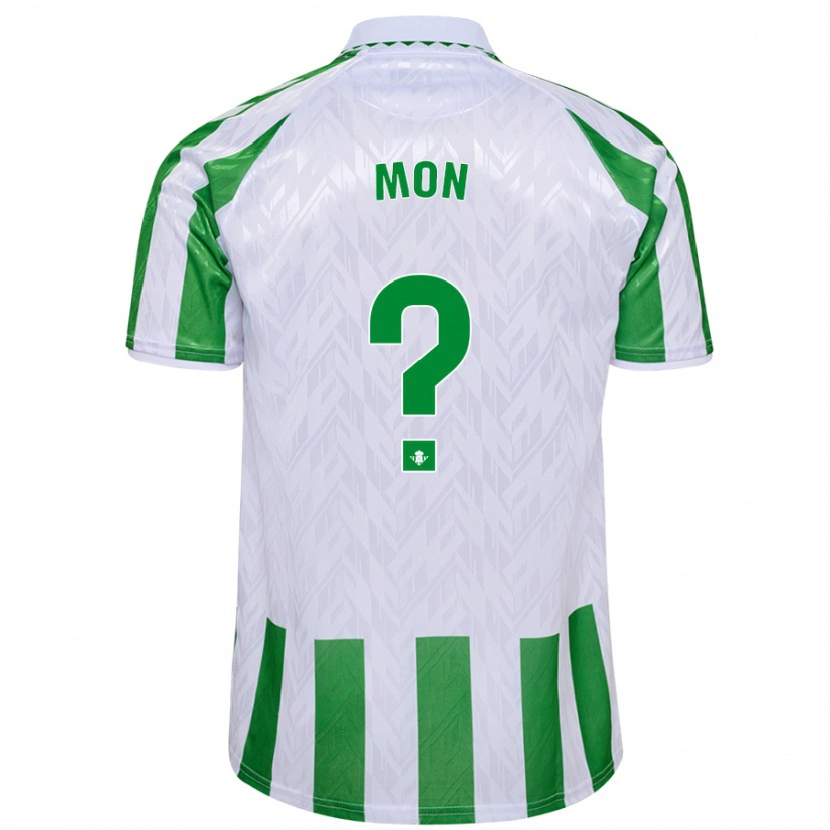 Danxen Bambino Maglia Mon #0 Verde Bianco A Righe Kit Gara Home 2024/25 Maglietta