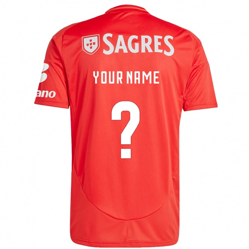 Danxen Bambino Maglia Il Tuo Nome #0 Rosso Bianco Kit Gara Home 2024/25 Maglietta