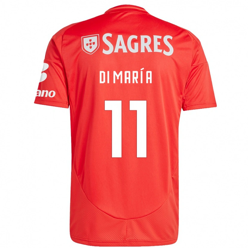 Danxen Bambino Maglia Ángel Di María #11 Rosso Bianco Kit Gara Home 2024/25 Maglietta