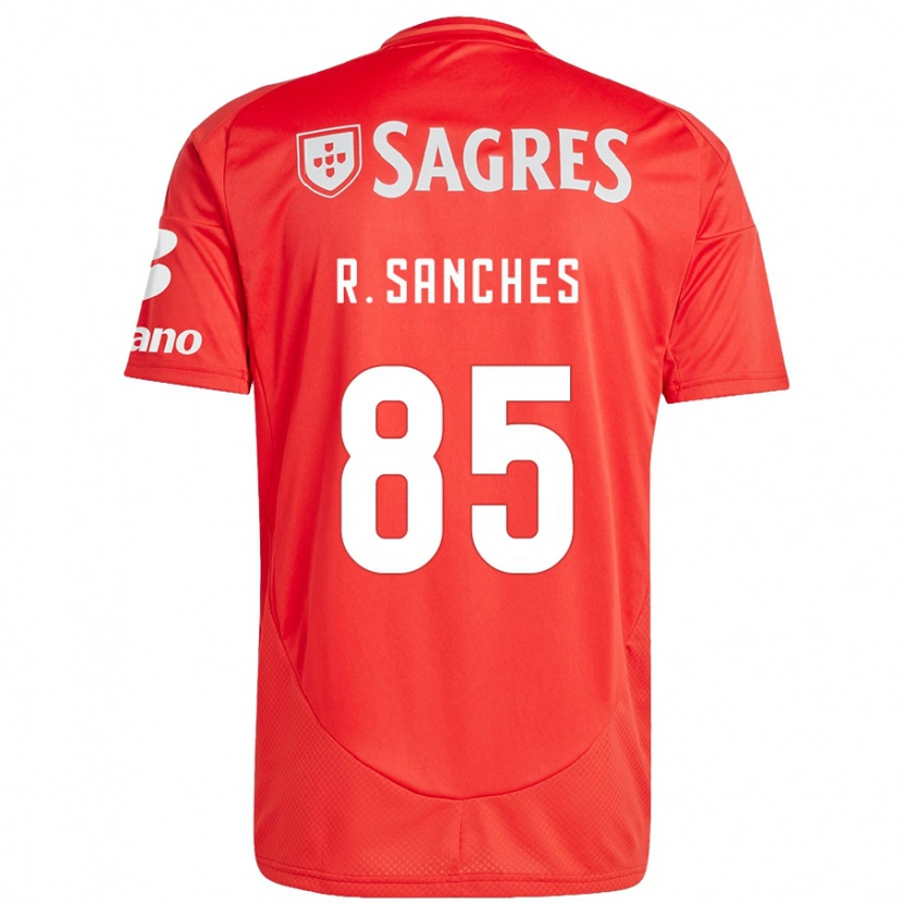 Danxen Bambino Maglia Renato Sanches #85 Rosso Bianco Kit Gara Home 2024/25 Maglietta