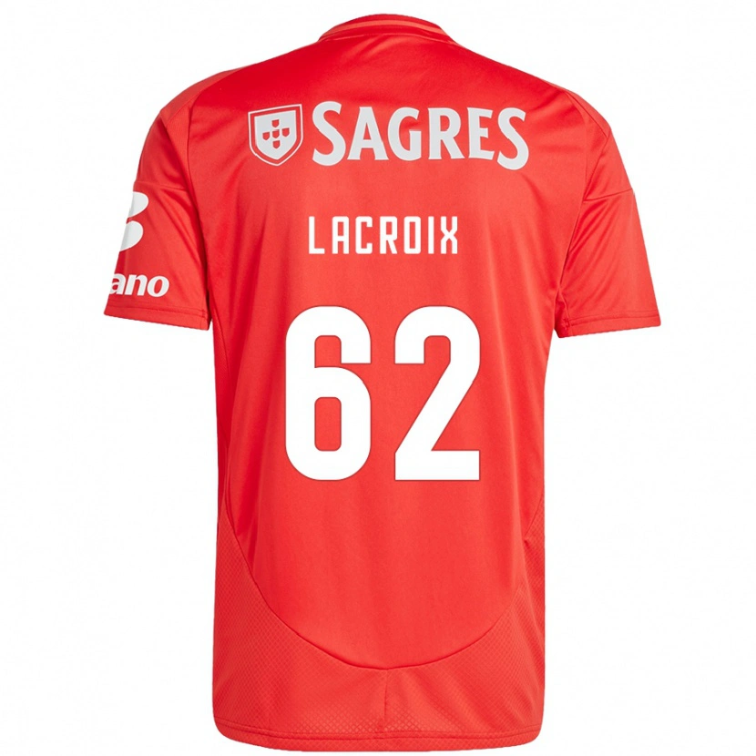 Danxen Bambino Maglia Lenny Lacroix #62 Rosso Bianco Kit Gara Home 2024/25 Maglietta