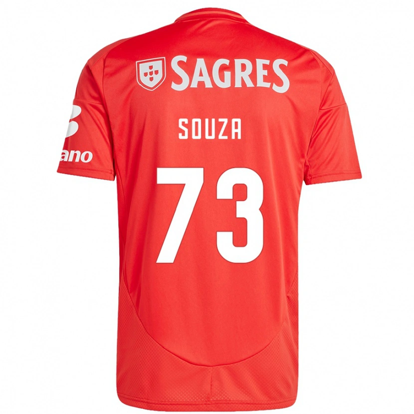 Danxen Bambino Maglia Beni Souza #73 Rosso Bianco Kit Gara Home 2024/25 Maglietta