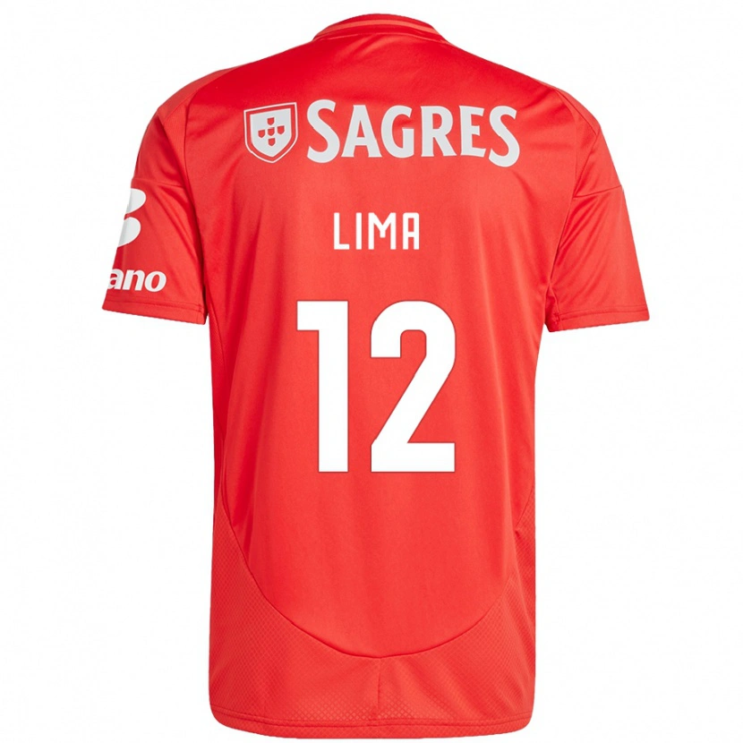 Danxen Bambino Maglia Thaís Lima #12 Rosso Bianco Kit Gara Home 2024/25 Maglietta