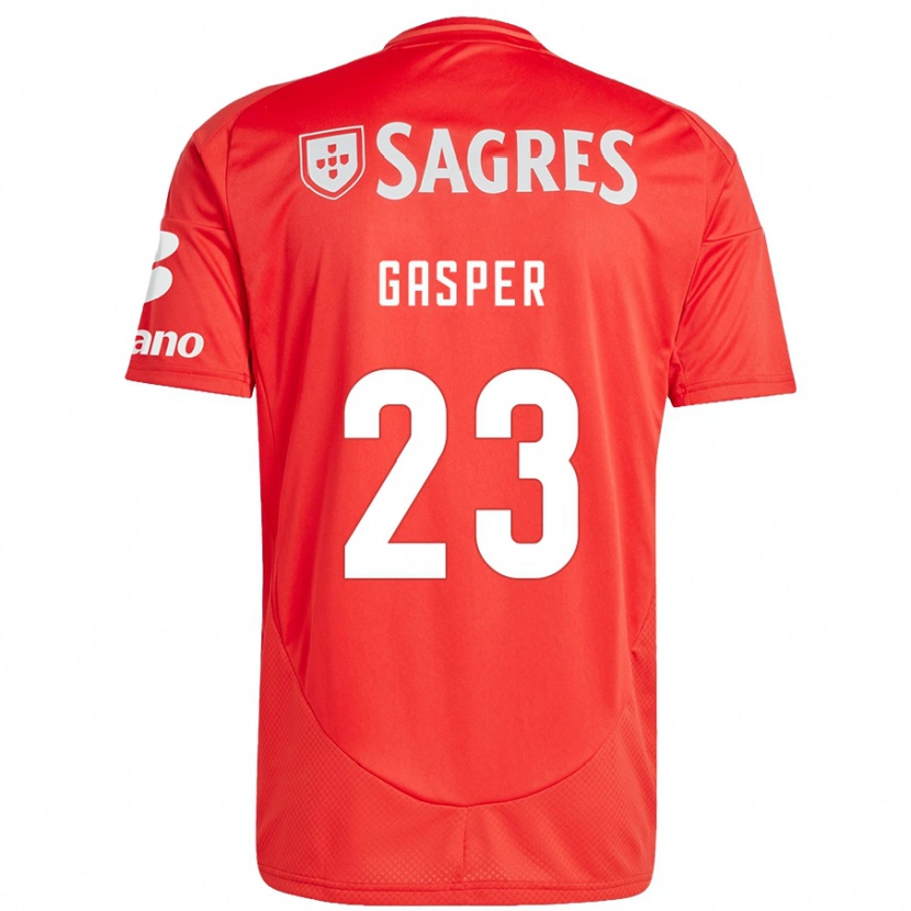 Danxen Bambino Maglia Anna Gasper #23 Rosso Bianco Kit Gara Home 2024/25 Maglietta