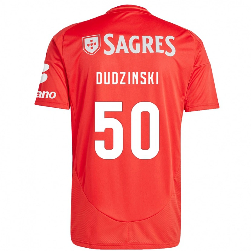 Danxen Bambino Maglia Marcel Dudzinski #50 Rosso Bianco Kit Gara Home 2024/25 Maglietta