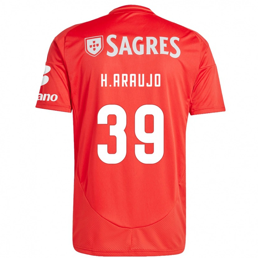 Danxen Bambino Maglia Henrique Araujo #39 Rosso Bianco Kit Gara Home 2024/25 Maglietta