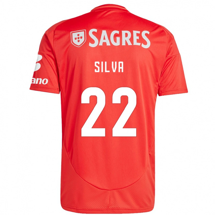 Danxen Bambino Maglia Amelia Silva #22 Rosso Bianco Kit Gara Home 2024/25 Maglietta