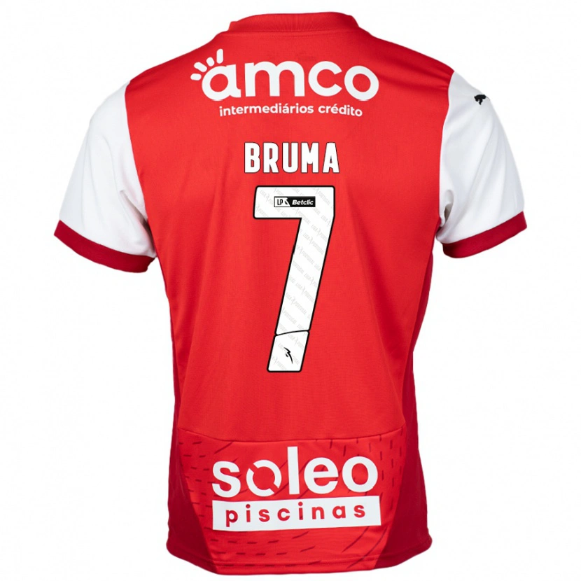 Danxen Bambino Maglia Bruma #7 Rosso Bianco Kit Gara Home 2024/25 Maglietta