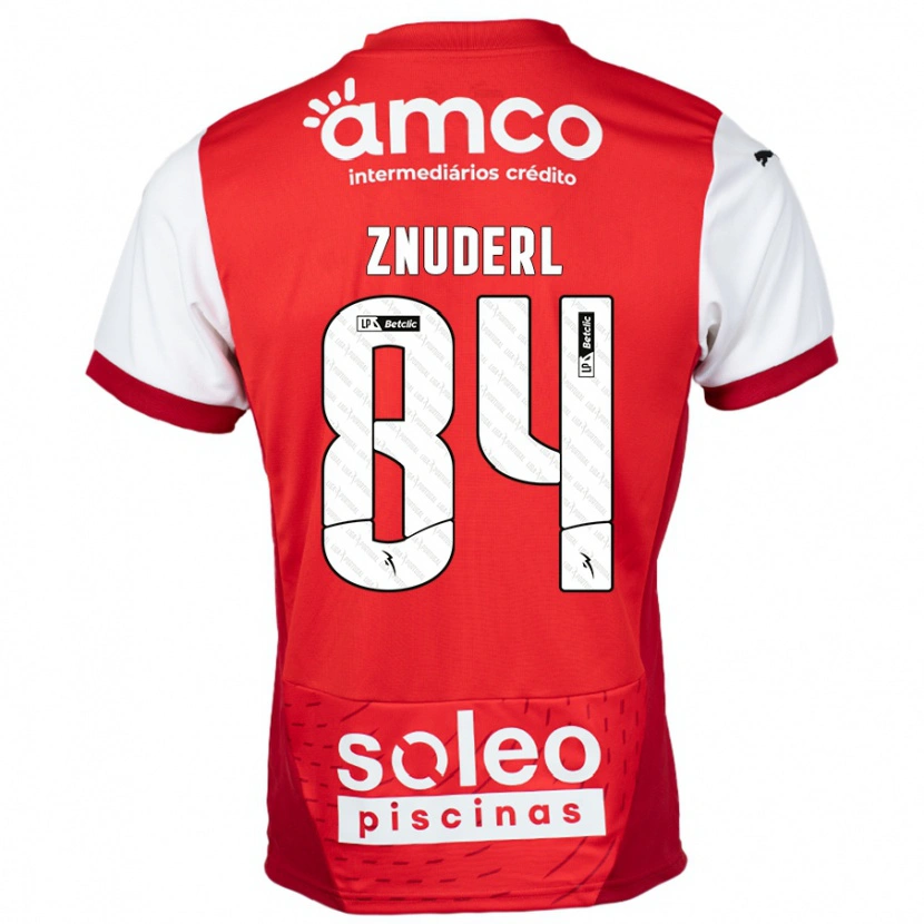 Danxen Bambino Maglia Tai Znuderl #84 Rosso Bianco Kit Gara Home 2024/25 Maglietta