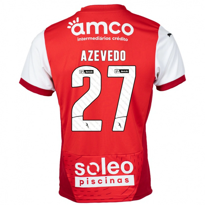 Danxen Bambino Maglia Mariana Azevedo #27 Rosso Bianco Kit Gara Home 2024/25 Maglietta