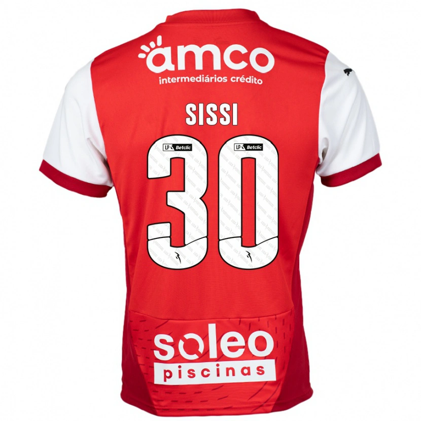 Danxen Bambino Maglia Sissi #30 Rosso Bianco Kit Gara Home 2024/25 Maglietta