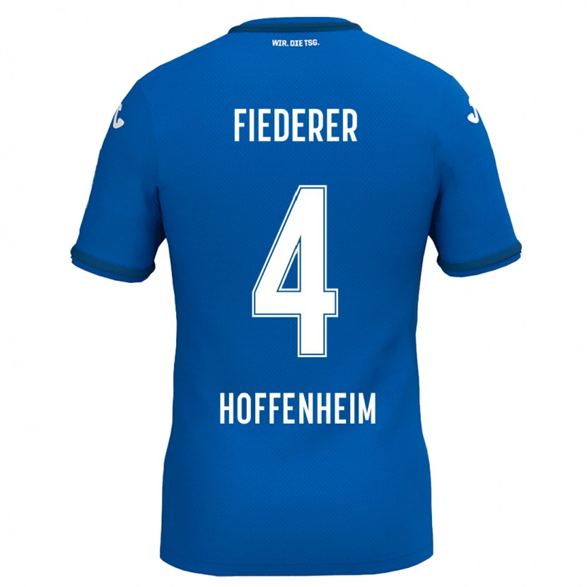Danxen Bambino Maglia Tom Fiederer #4 Blu Reale Kit Gara Home 2024/25 Maglietta