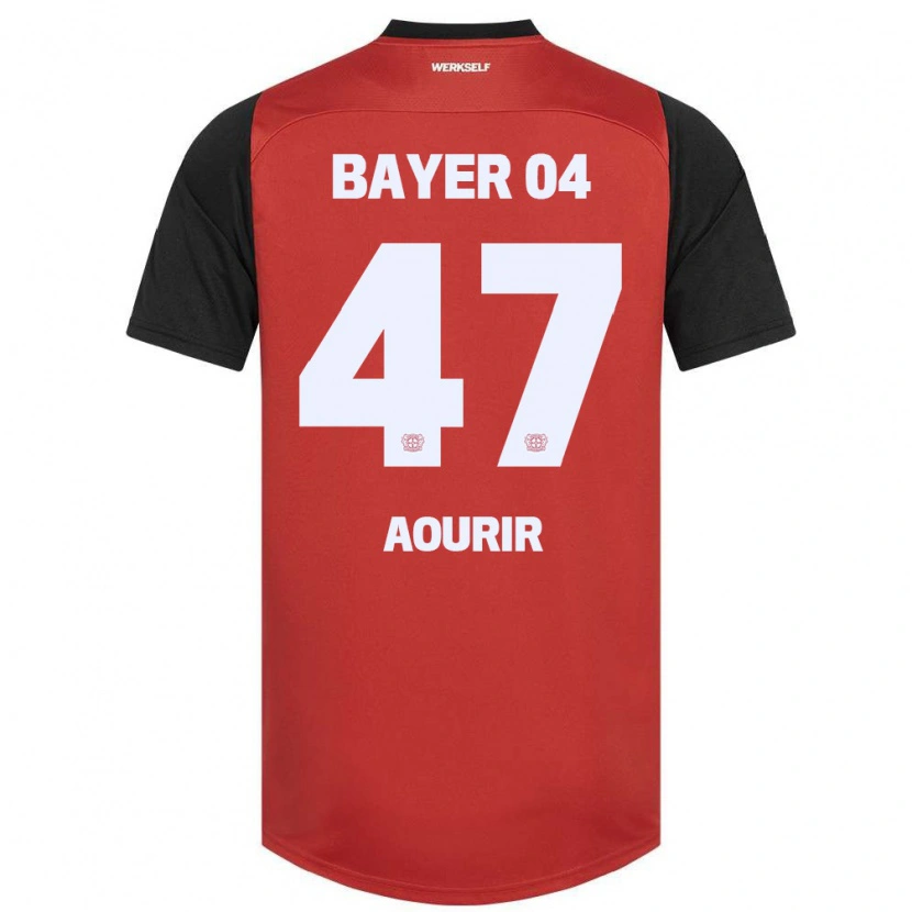 Danxen Bambino Maglia Ayman Aourir #47 Rosso Nero Kit Gara Home 2024/25 Maglietta