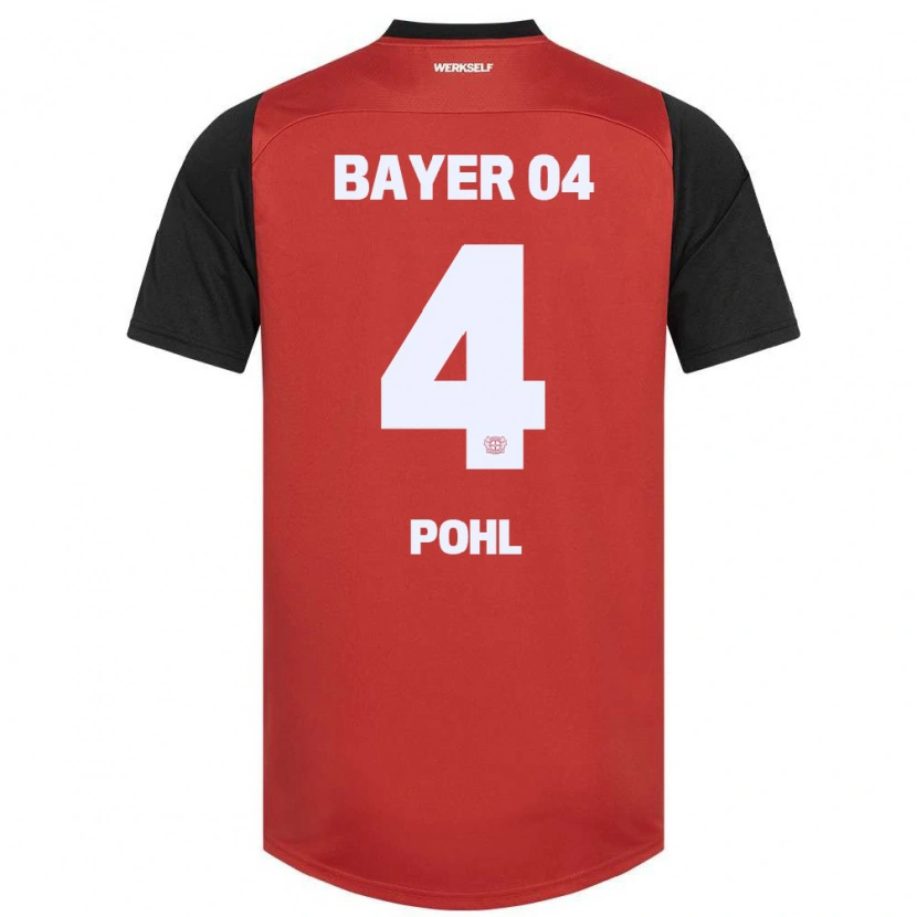 Danxen Bambino Maglia Ferdinand Pohl #4 Rosso Nero Kit Gara Home 2024/25 Maglietta