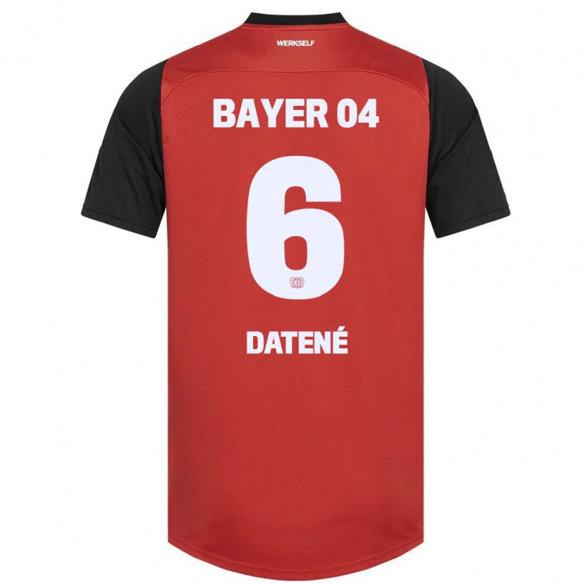 Danxen Bambino Maglia Elia Datené #6 Rosso Nero Kit Gara Home 2024/25 Maglietta