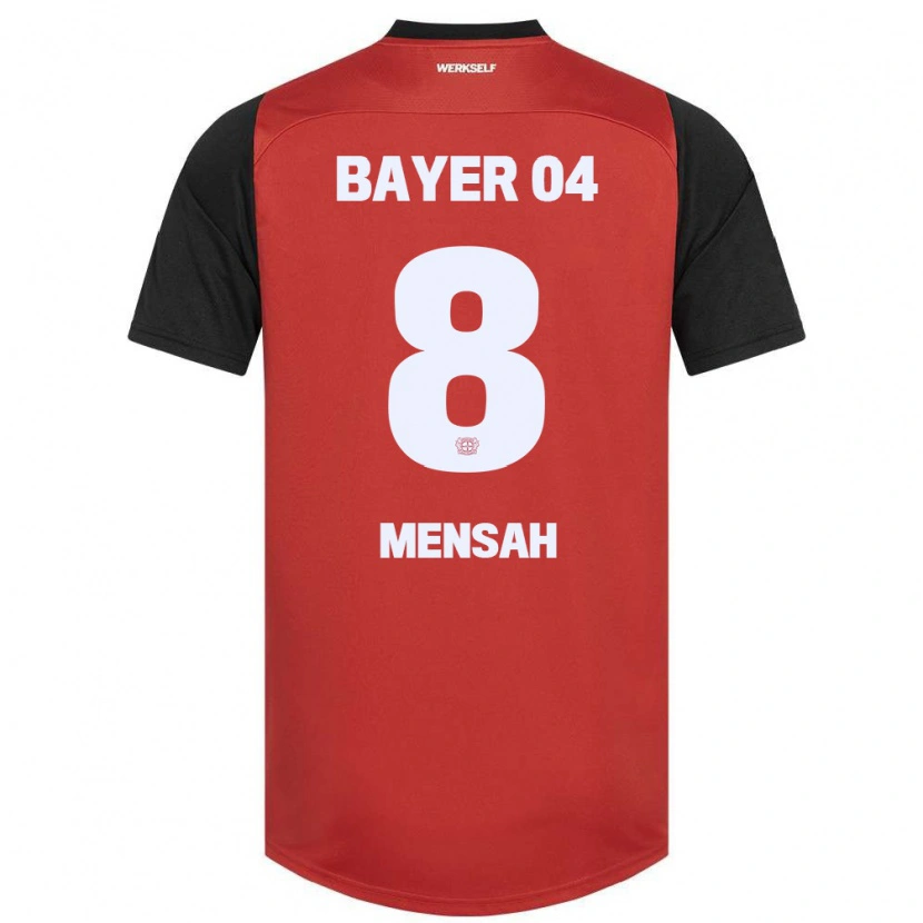 Danxen Bambino Maglia Naba Mensah #8 Rosso Nero Kit Gara Home 2024/25 Maglietta