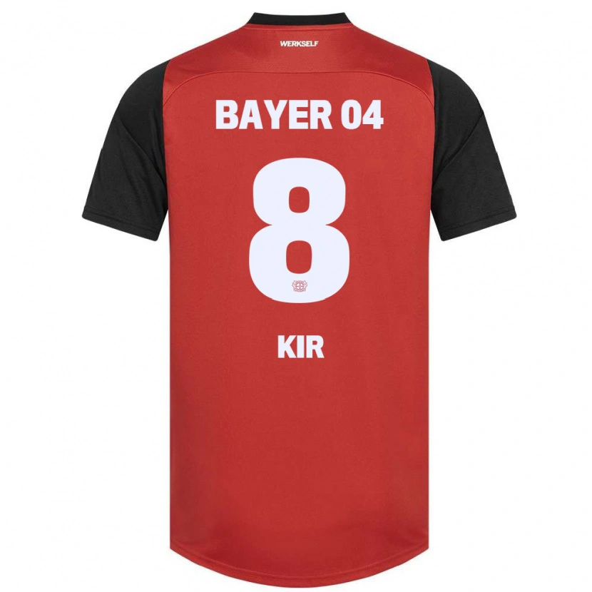 Danxen Bambino Maglia Burak Kir #8 Rosso Nero Kit Gara Home 2024/25 Maglietta