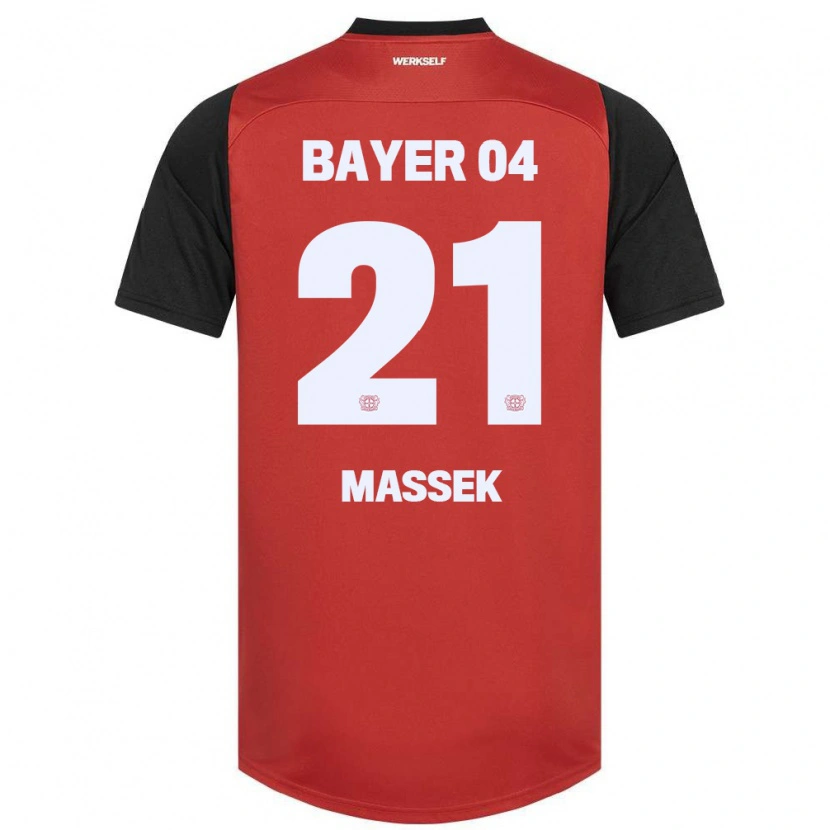 Danxen Bambino Maglia Ivan Massek #21 Rosso Nero Kit Gara Home 2024/25 Maglietta