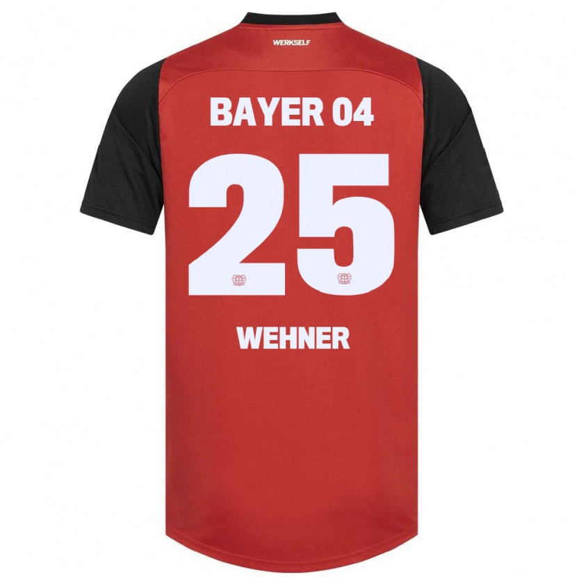 Danxen Bambino Maglia Luca Wehner #25 Rosso Nero Kit Gara Home 2024/25 Maglietta