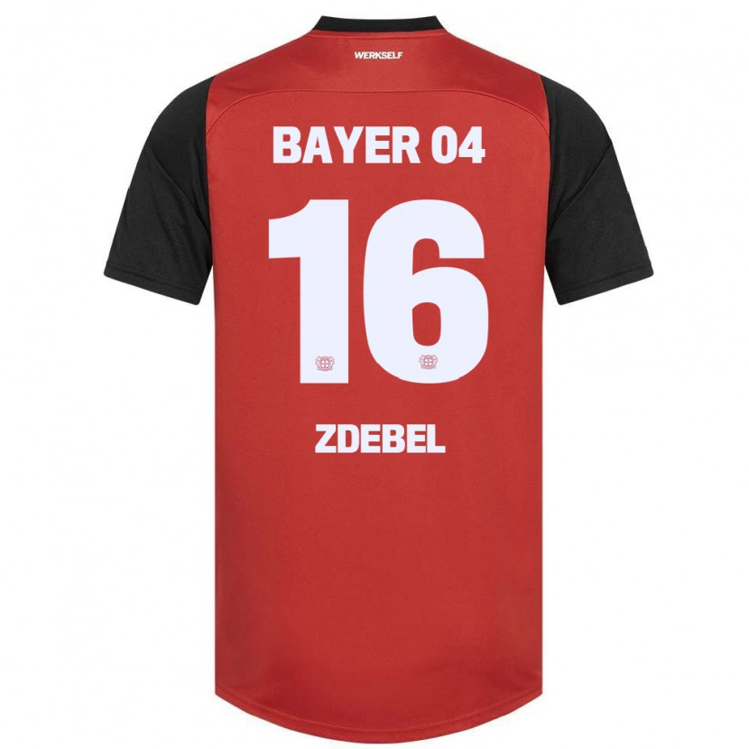 Danxen Bambino Maglia Sofie Zdebel #16 Rosso Nero Kit Gara Home 2024/25 Maglietta