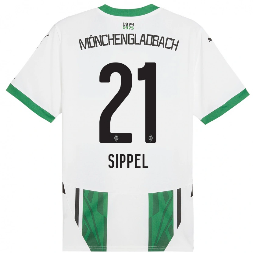 Danxen Bambino Maglia Tobias Sippel #21 Bianco Verde Kit Gara Home 2024/25 Maglietta