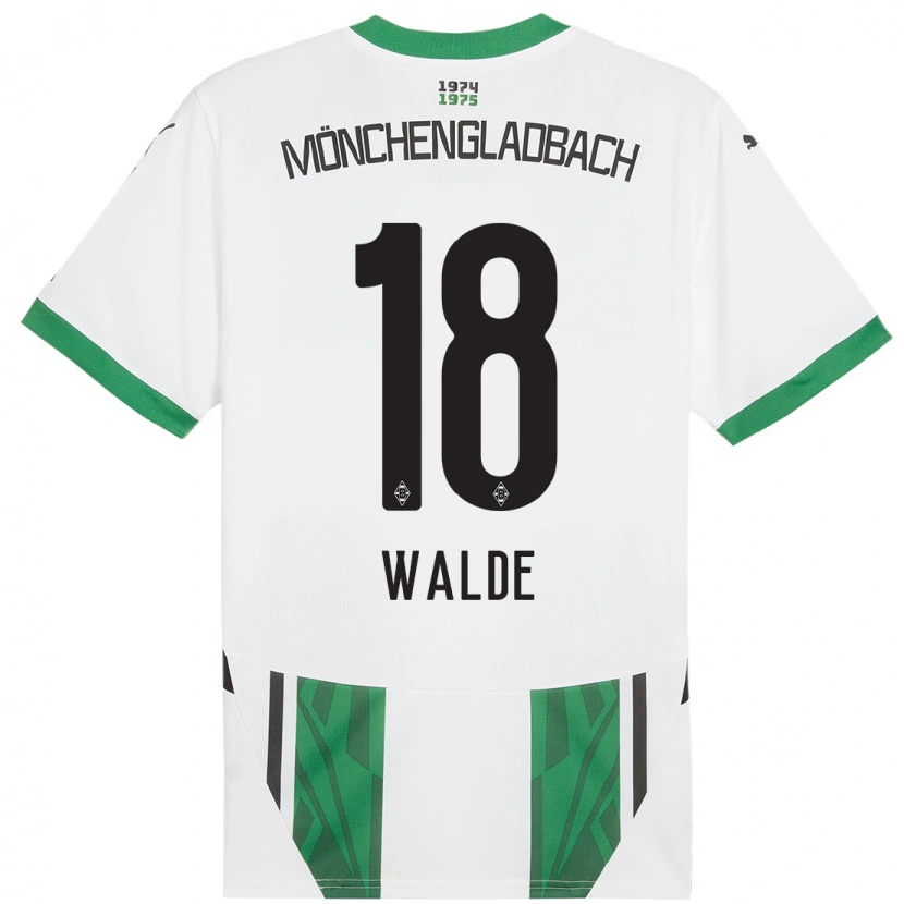 Danxen Bambino Maglia Simon Walde #18 Bianco Verde Kit Gara Home 2024/25 Maglietta