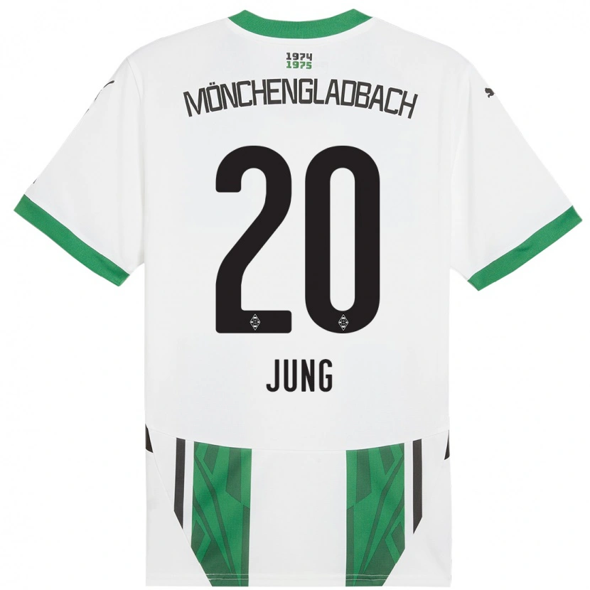 Danxen Bambino Maglia In-Gyom Jung #20 Bianco Verde Kit Gara Home 2024/25 Maglietta