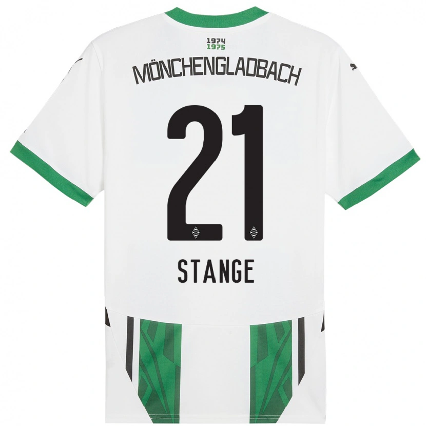 Danxen Bambino Maglia Veit Stange #21 Bianco Verde Kit Gara Home 2024/25 Maglietta