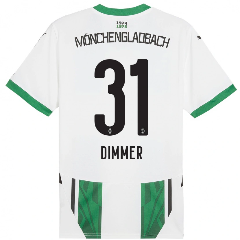 Danxen Bambino Maglia Florian Dimmer #31 Bianco Verde Kit Gara Home 2024/25 Maglietta