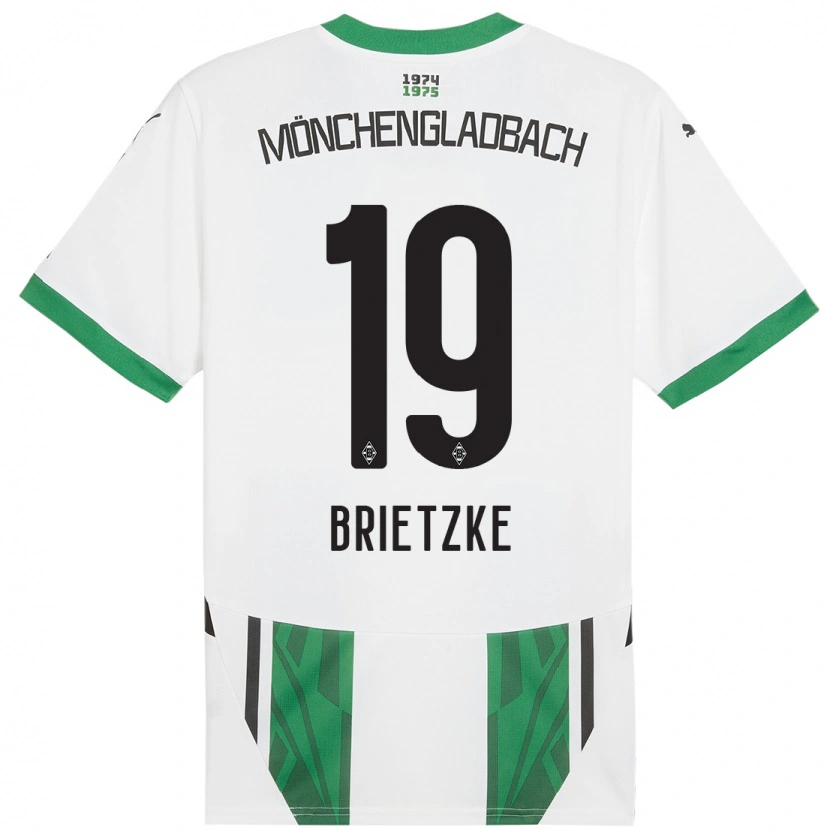 Danxen Bambino Maglia Yvonne Brietzke #19 Bianco Verde Kit Gara Home 2024/25 Maglietta