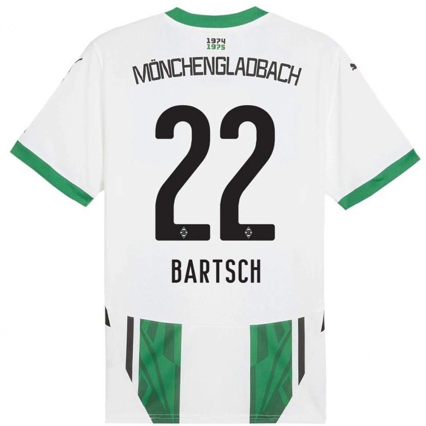 Danxen Bambino Maglia Kristina Bartsch #22 Bianco Verde Kit Gara Home 2024/25 Maglietta